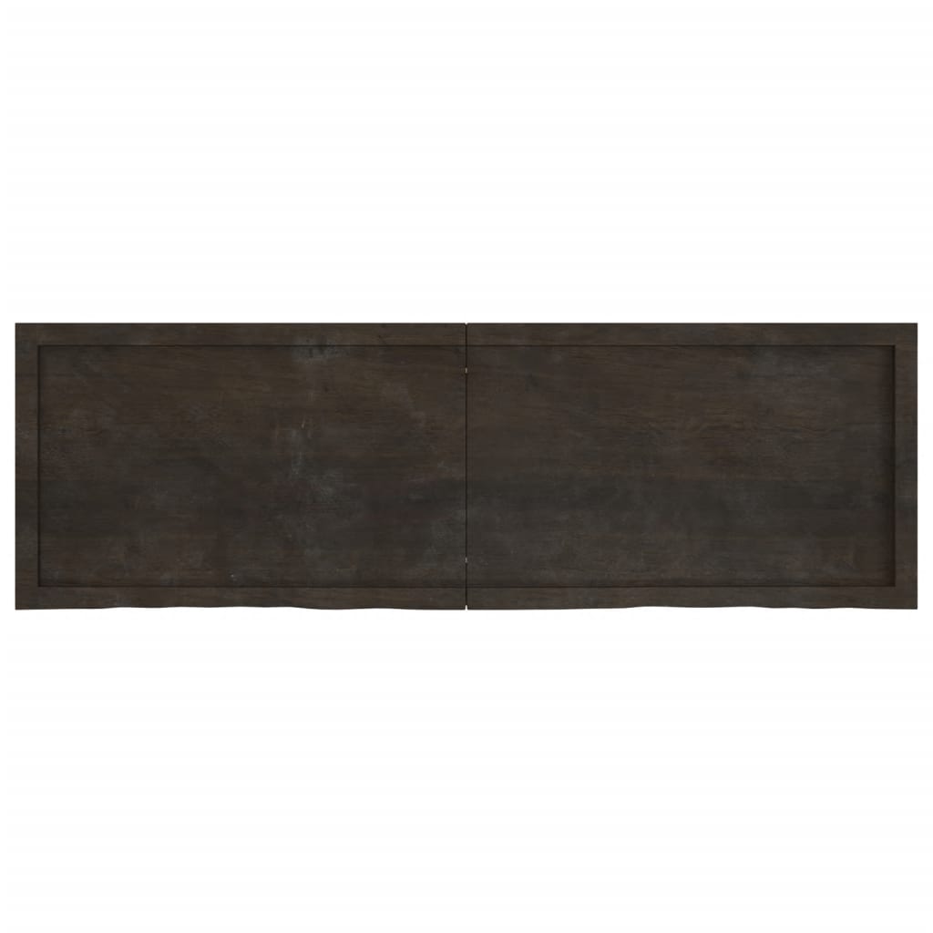 Bordplate mørkebrun 160x50x(2-4) cm behandlet heltre eik