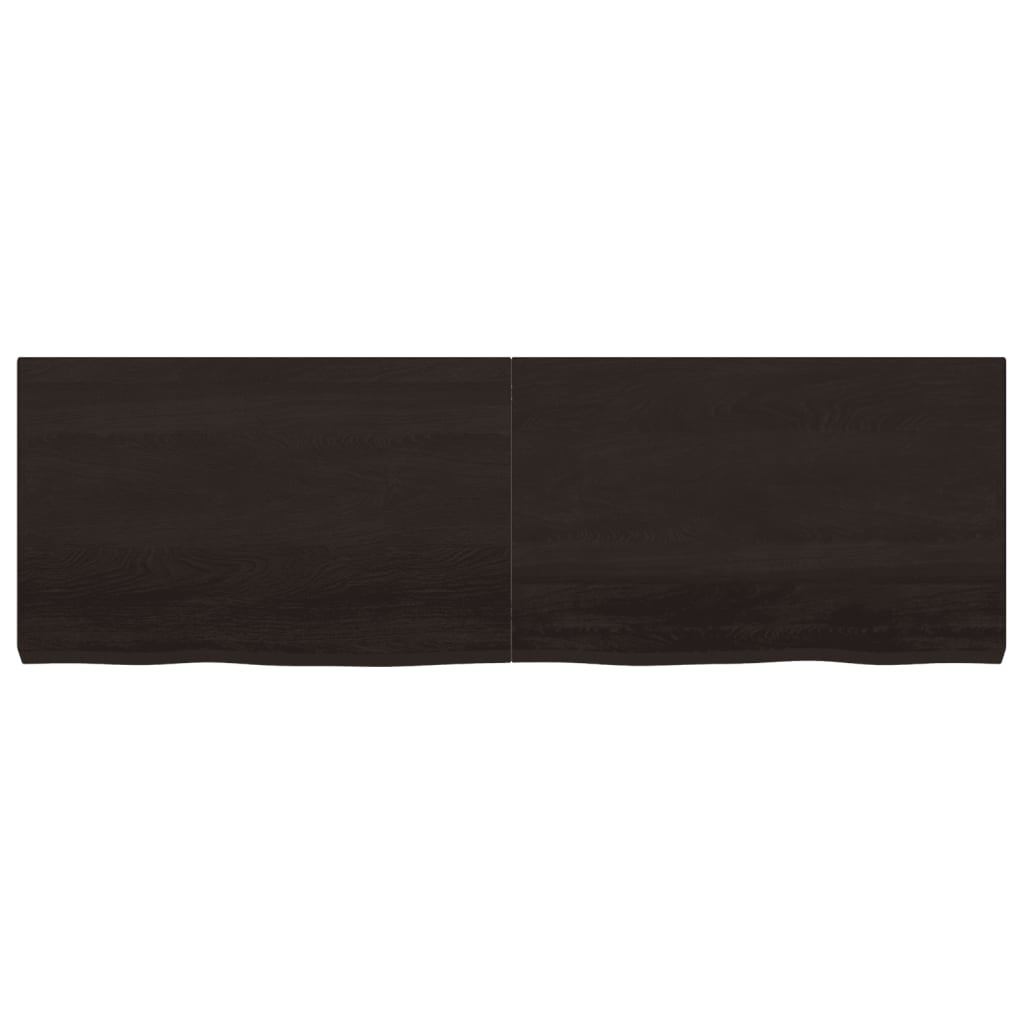 Bordplate mørkebrun 160x50x(2-6) cm behandlet heltre eik