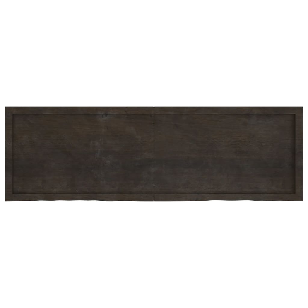 Bordplate mørkebrun 160x50x(2-6) cm behandlet heltre eik