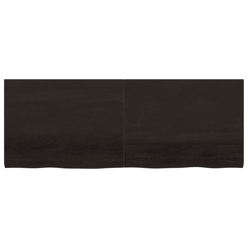 Bordplate mørkebrun 160x60x(2-4) cm behandlet heltre eik