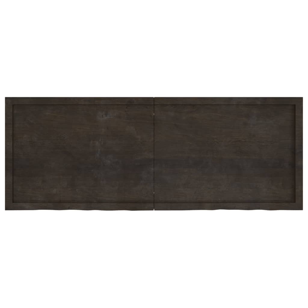 Bordplate mørkebrun 160x60x(2-4) cm behandlet heltre eik