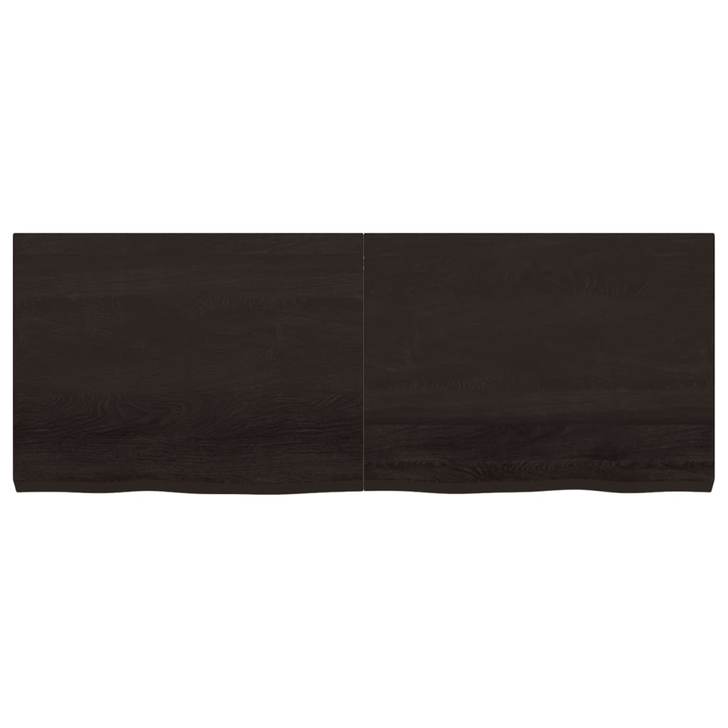 Bordplate mørkebrun 160x60x(2-6) cm behandlet heltre eik