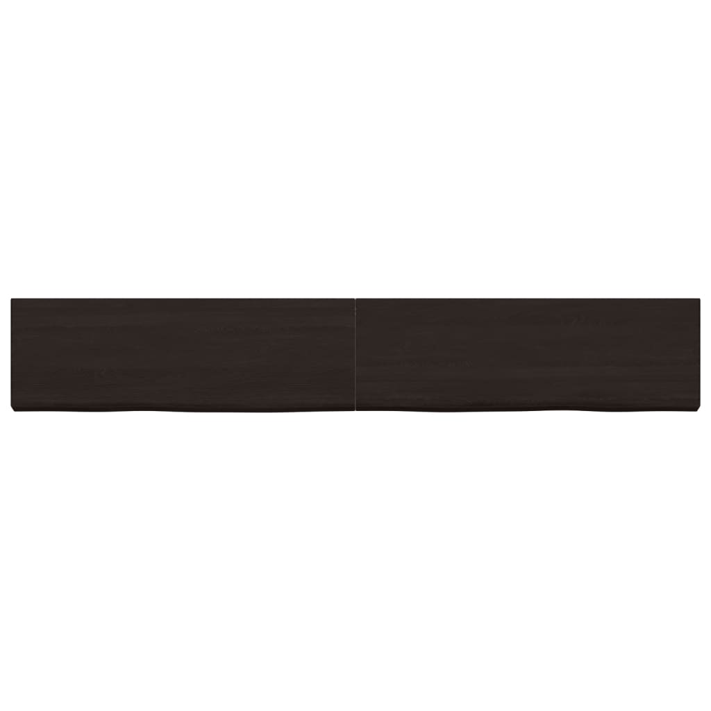 Bordplate mørkebrun 180x40x(2-4) cm behandlet heltre eik