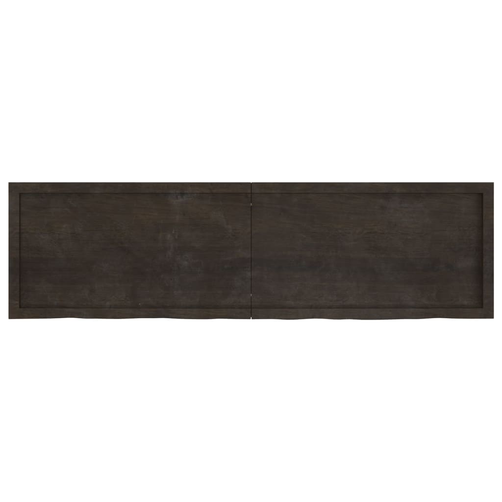 Bordplate mørkebrun 180x50x(2-4) cm behandlet heltre eik