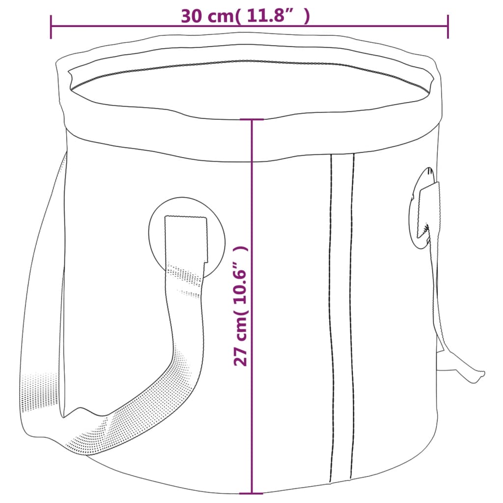 Sammenleggbare bøtter 2 stk blå 20 L PVC