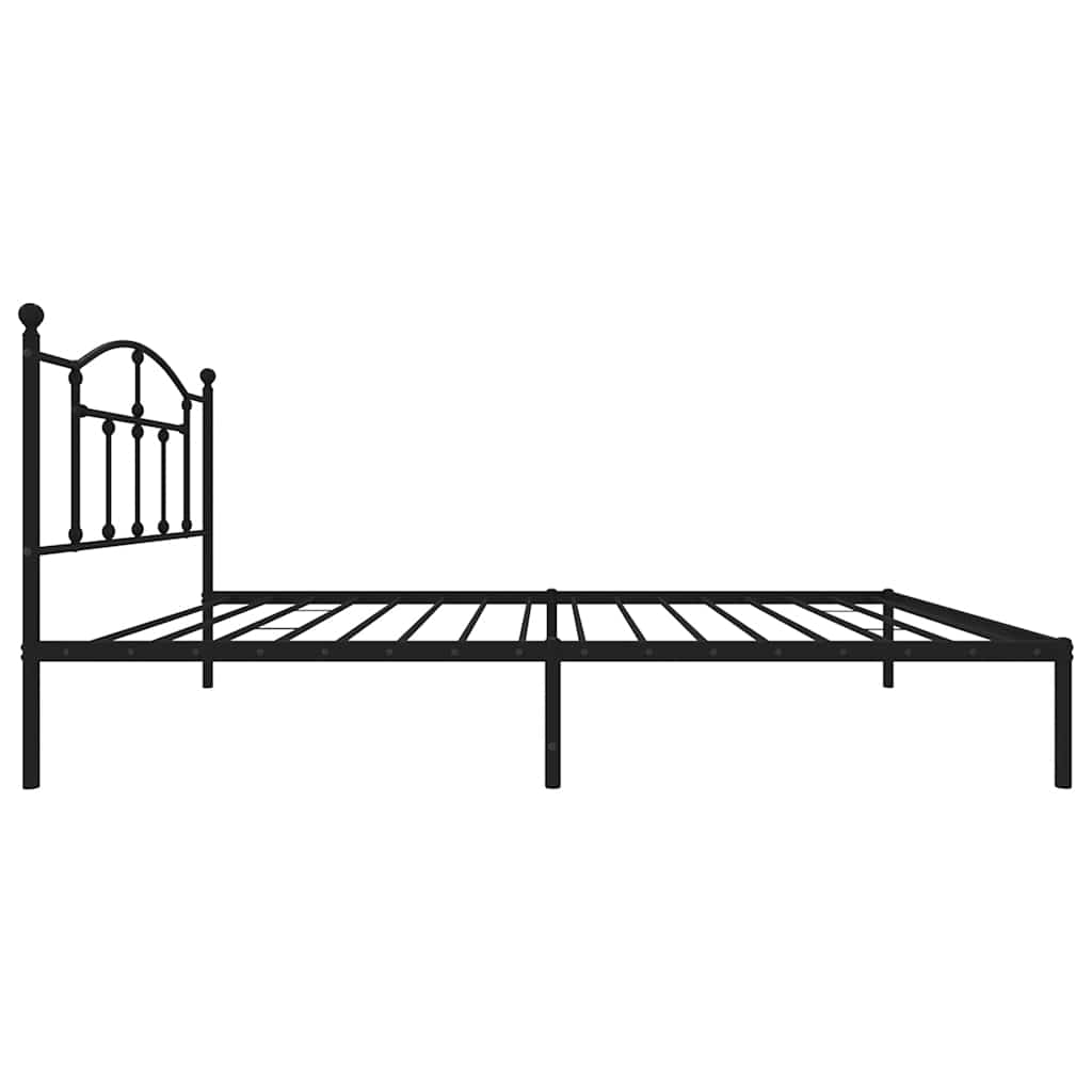 Sengeramme i metall med hodegavl svart 100x190 cm