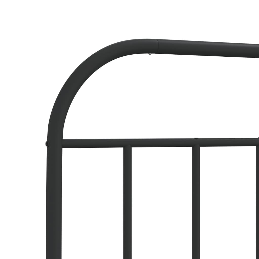 Sengeramme i metall med hodegavl svart 107x203 cm