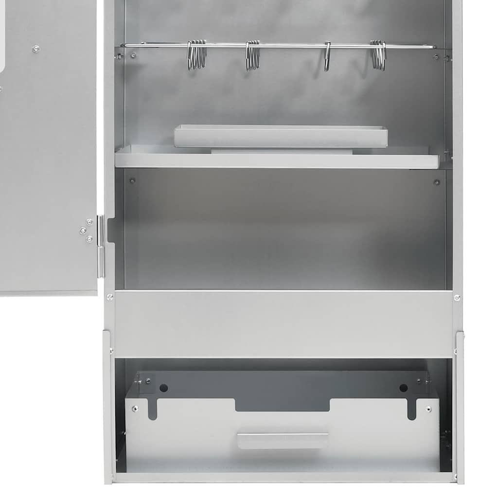 Røykgrill med treflis 44,5x29x110 cm galvanisert stål