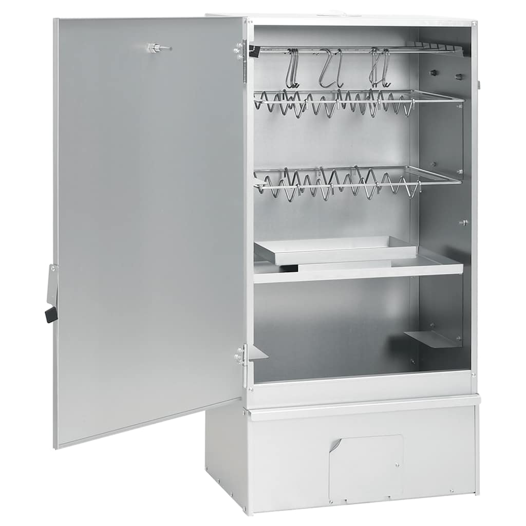 Røykgrill med treflis 44,5x29x83 cm galvanisert stål