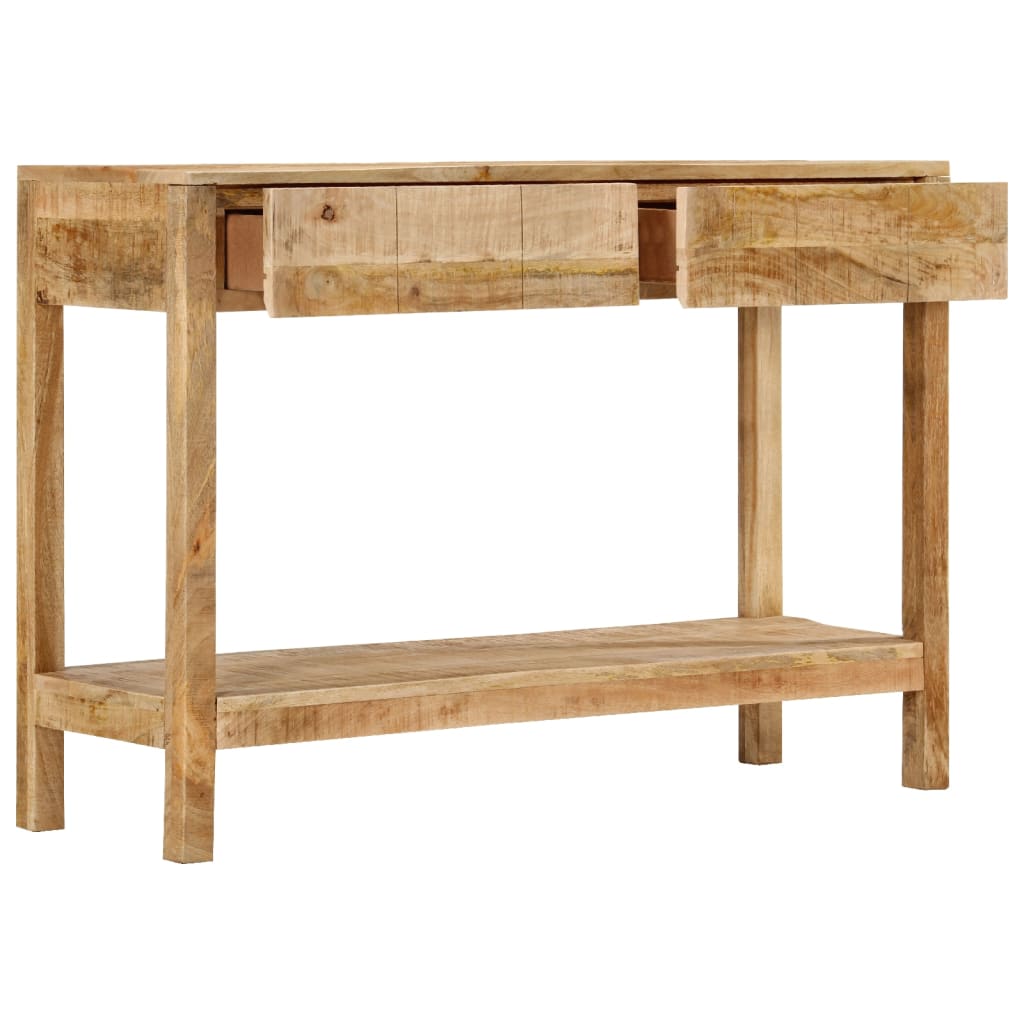 Konsollbord med 2 skuffer 110x35x75 cm heltre mango