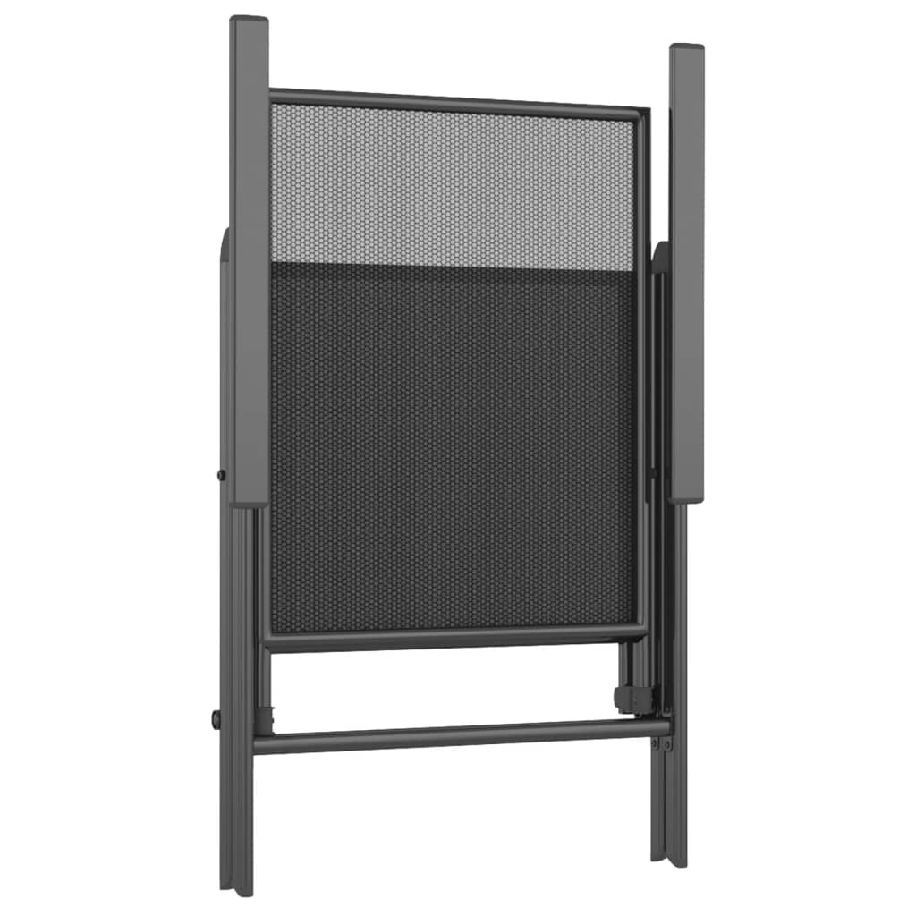 Utendørs spisestue 9 deler antrasitt stål