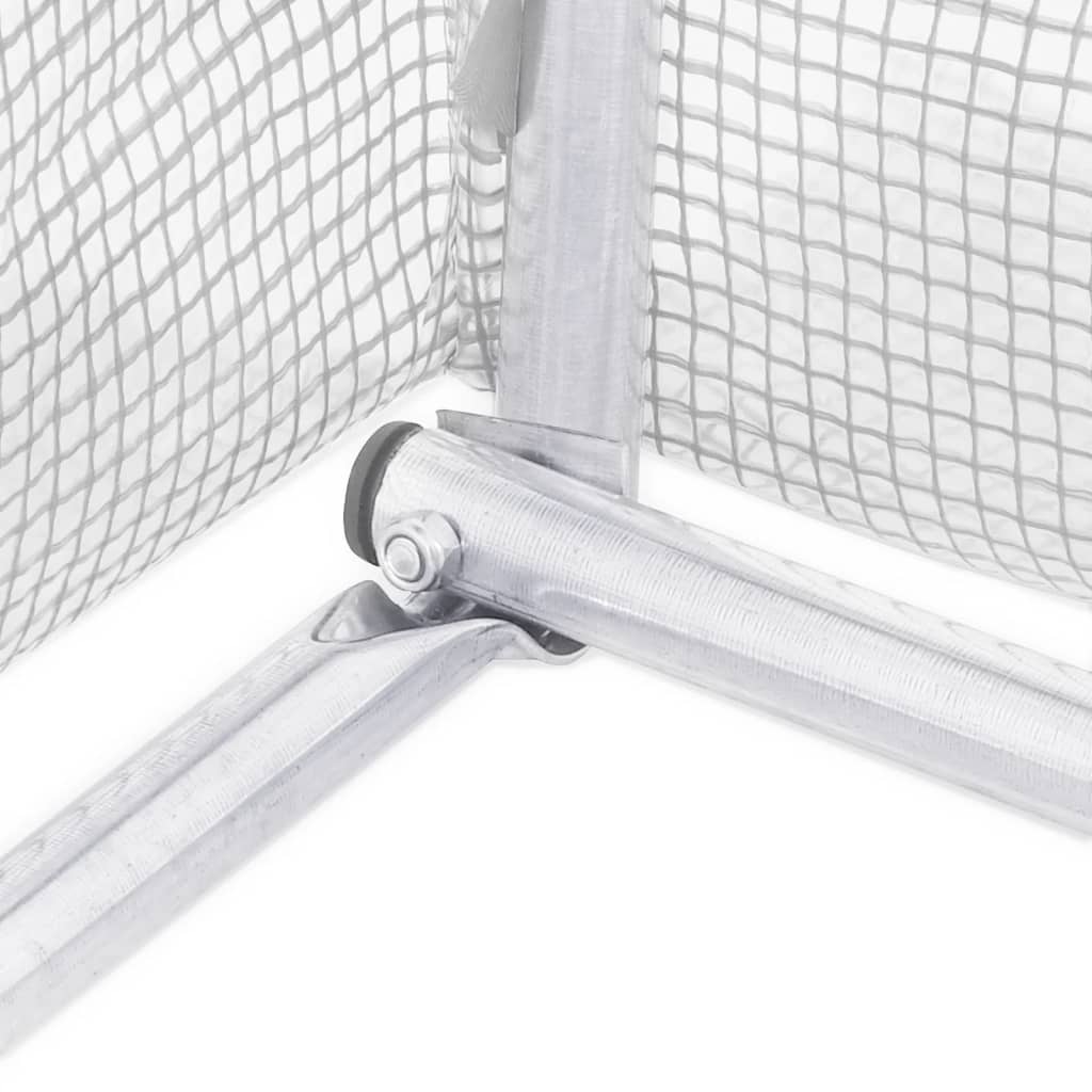 Drivhus med stålramme hvit 64 m² 16x4x2 m