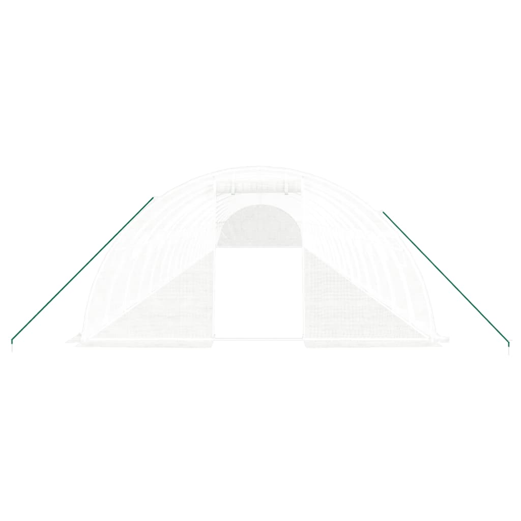 Drivhus med stålramme hvit 80 m² 20x4x2 m