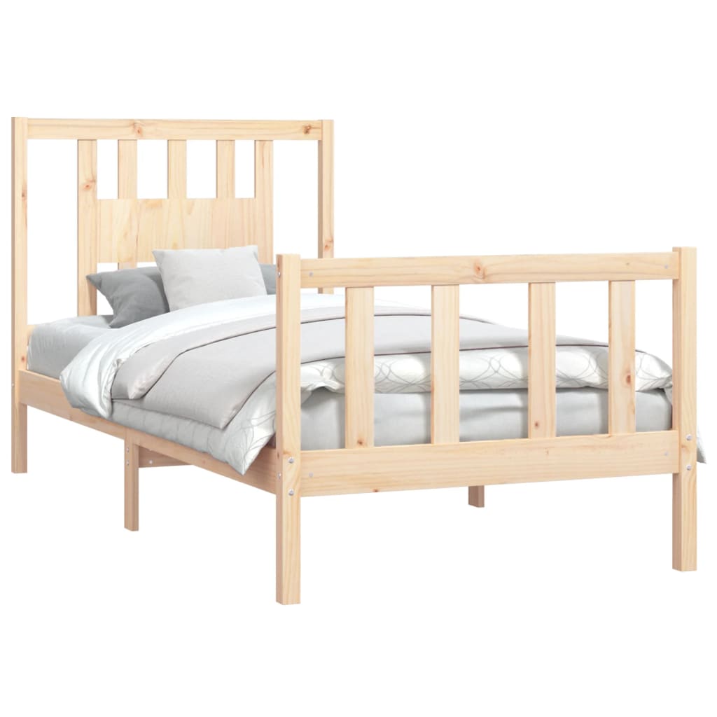 Sengeramme med hodegavl 90x200 cm heltre furu