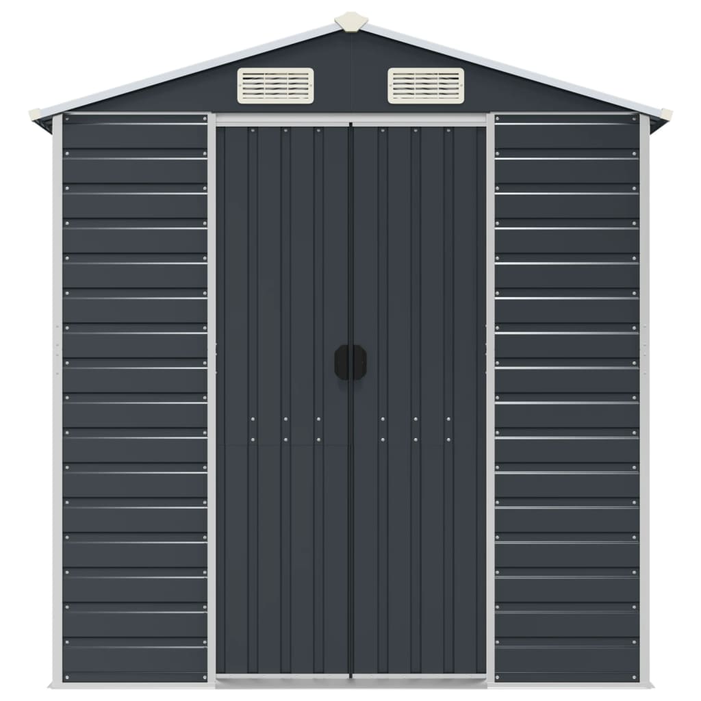 Hageskur antrasitt 191x725x198 cm galvanisert stål