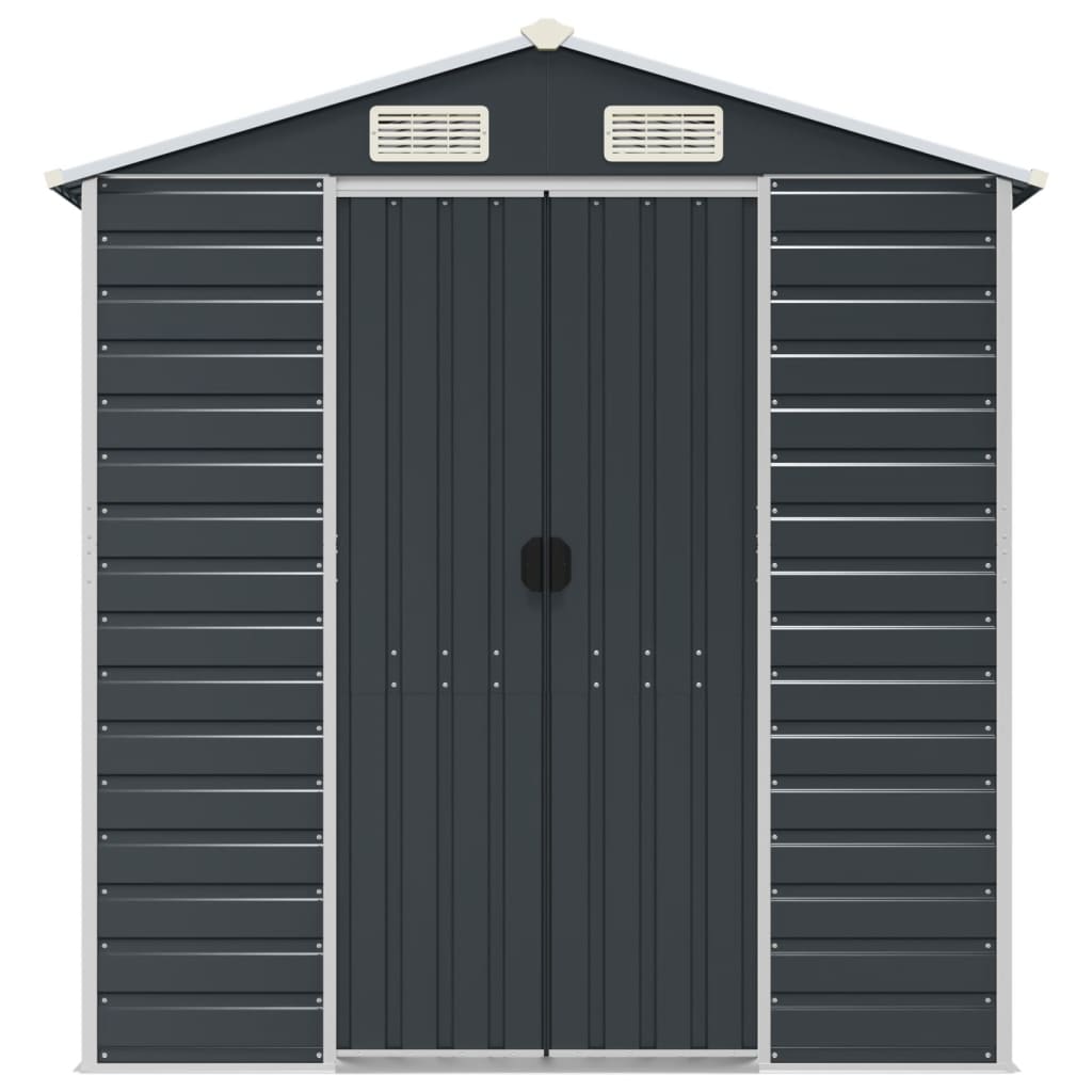 Hageskur antrasitt 191x810x198 cm galvanisert stål