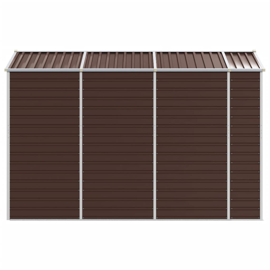 Hageskur brun 191x300x198 cm galvanisert stål