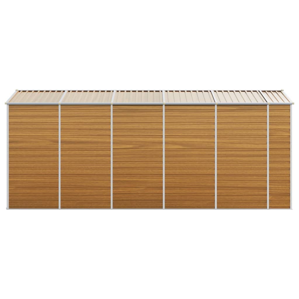 Hageskur lysebrun 191x470x198 cm galvanisert stål