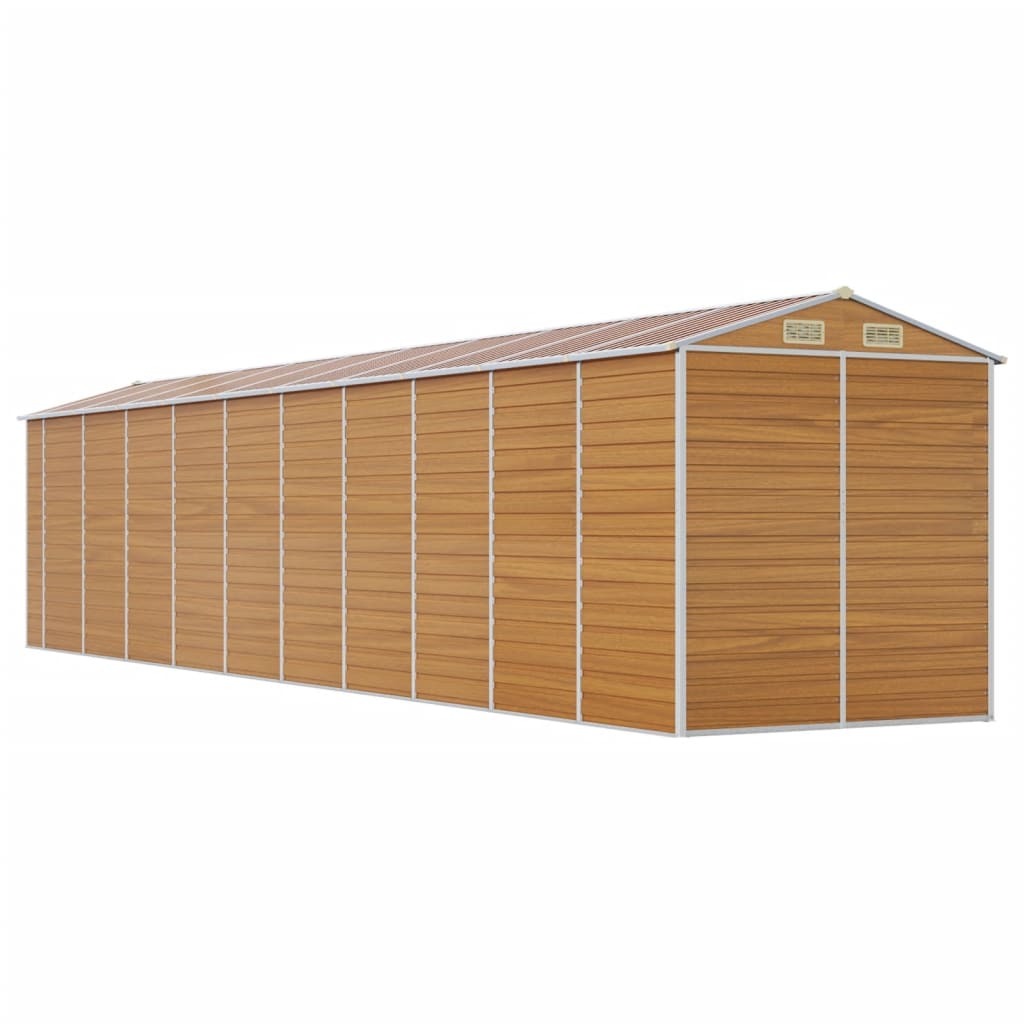Hageskur lysebrun 191x895x198 cm galvanisert stål