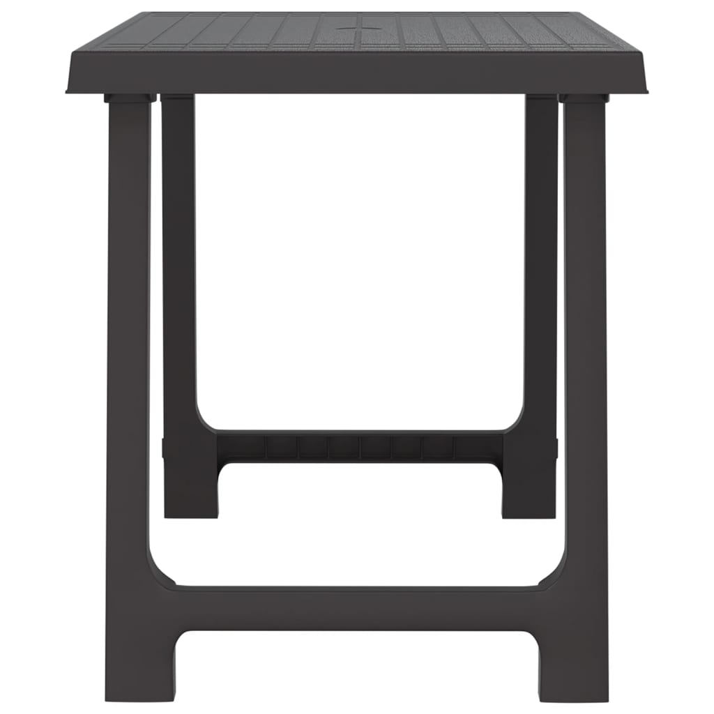 Campingbord antrasitt 79x56x64 cm PP tre-utseende