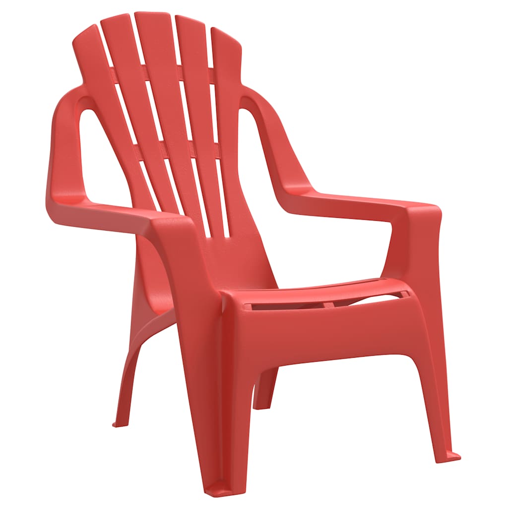 Hagestoler 2 stk for barn rød 37x34x44 cm PP tre-utseende