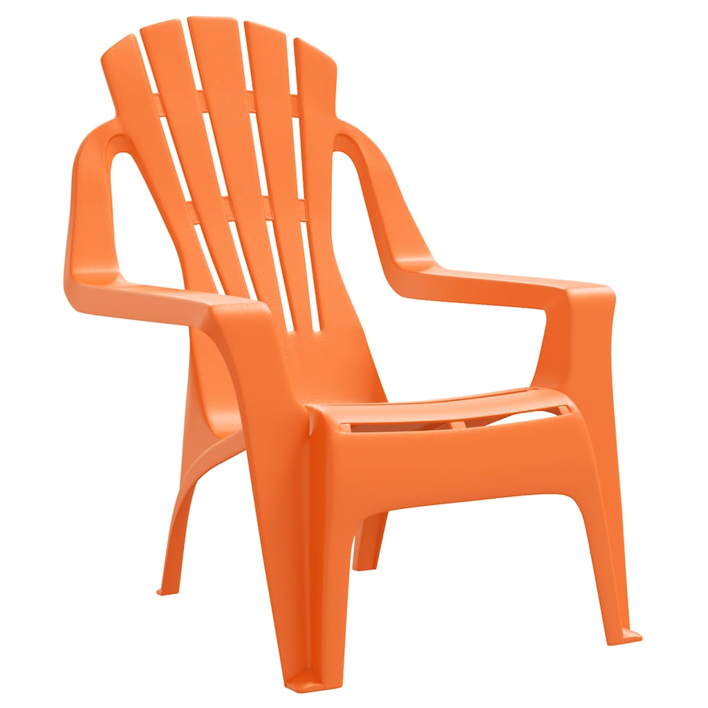 Hagestoler 2 stk for barn oransje 37x34x44 cm PP tre-utseende