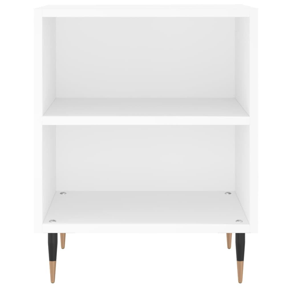 Nattbord 2 stk hvit 40x30x50 cm konstruert tre