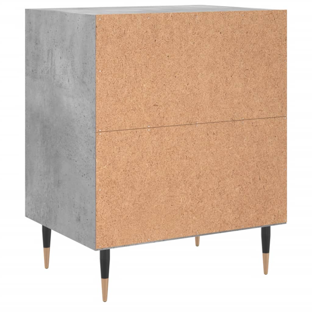 Nattbord 2 stk betonggrå 40x30x50 cm konstruert tre