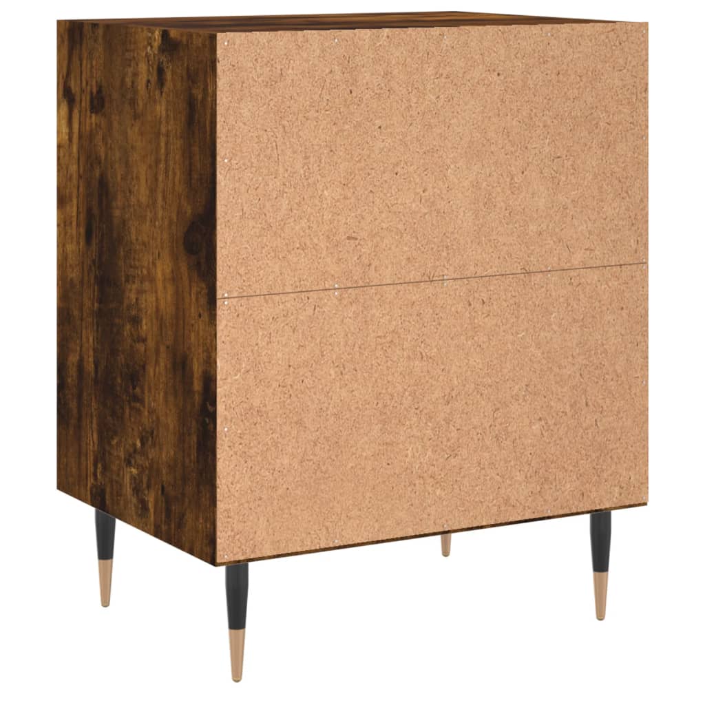 Nattbord 2 stk røkt eik 40x30x50 cm konstruert tre