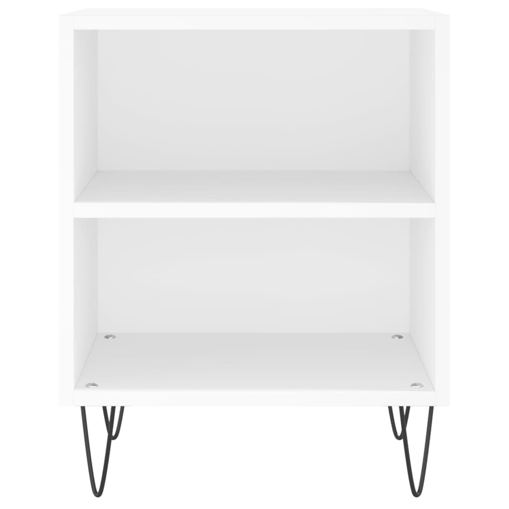 Nattbord 2 stk hvit 40x30x50 cm konstruert tre