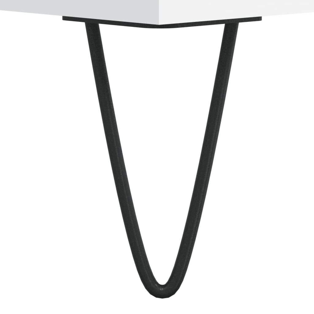 Nattbord 2 stk hvit 40x30x50 cm konstruert tre