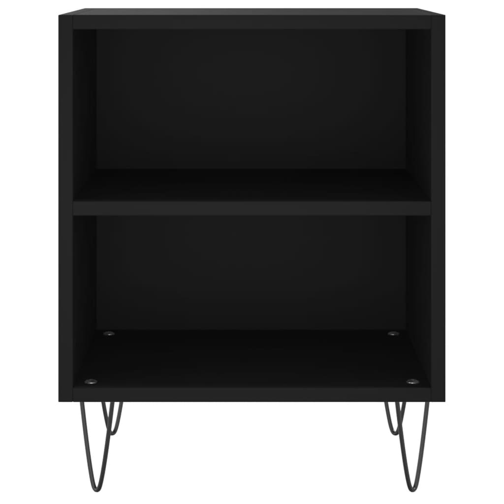 Nattbord 2 stk svart 40x30x50 cm konstruert tre