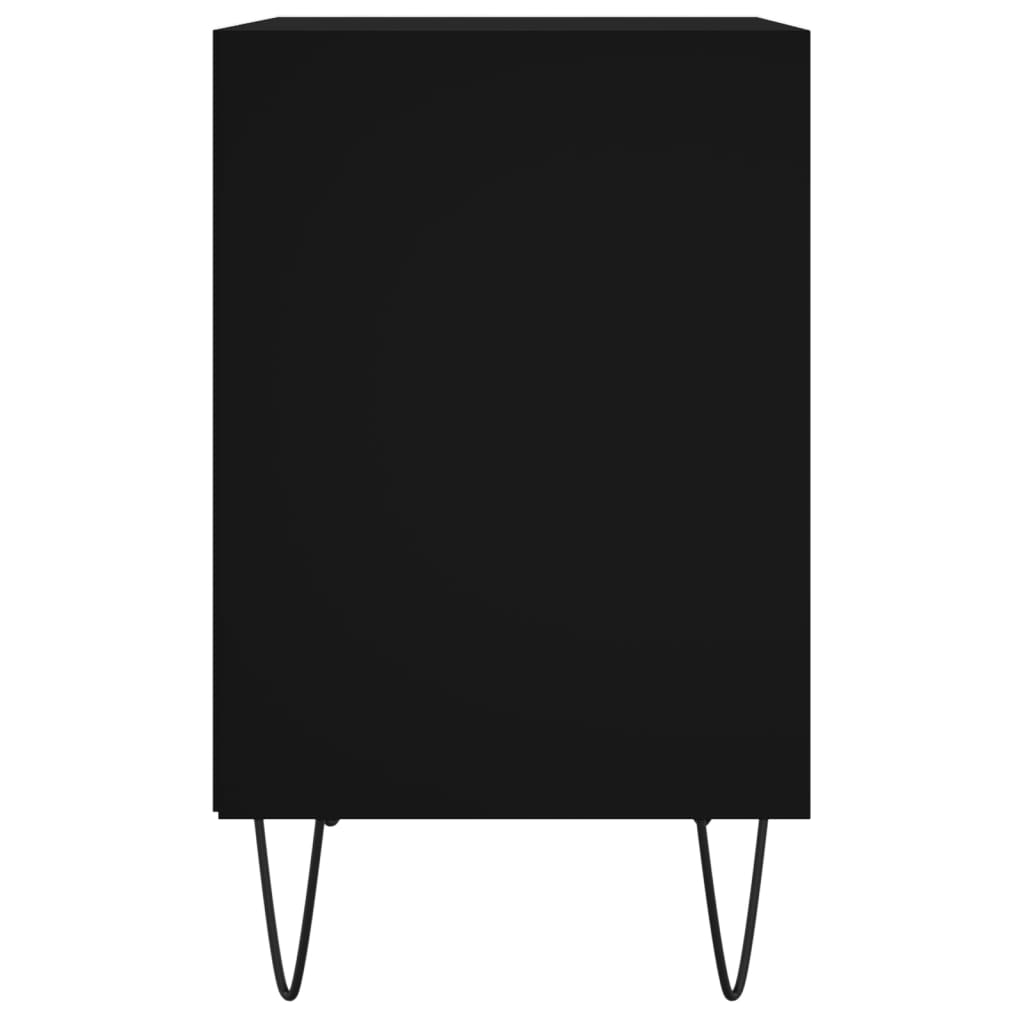 Nattbord 2 stk svart 40x30x50 cm konstruert tre