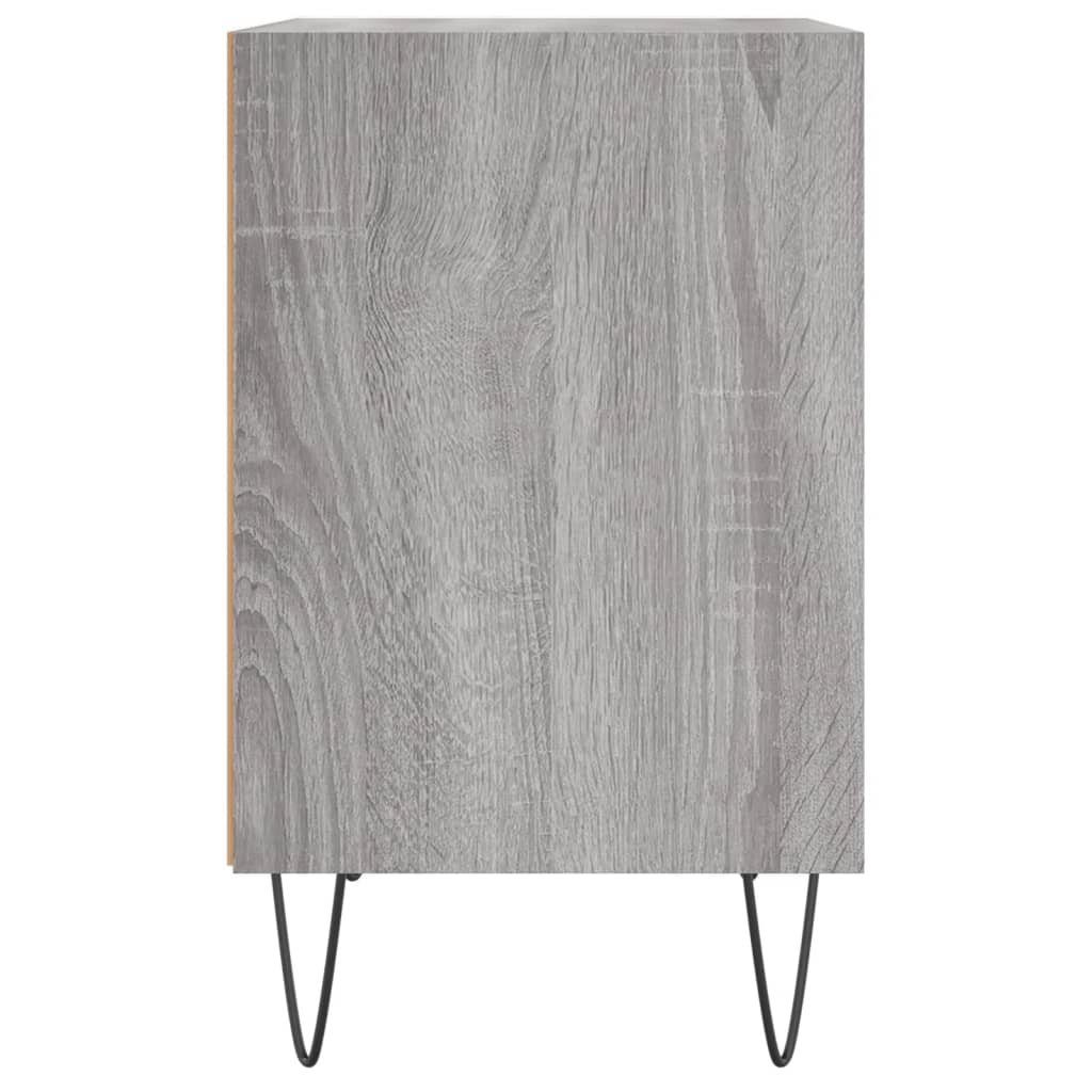 Nattbord 2 stk grå sonoma 40x30x50 cm konstruert tre