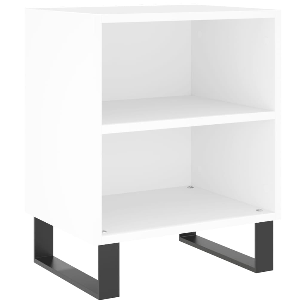 Nattbord 2 stk hvit 40x30x50 cm konstruert tre