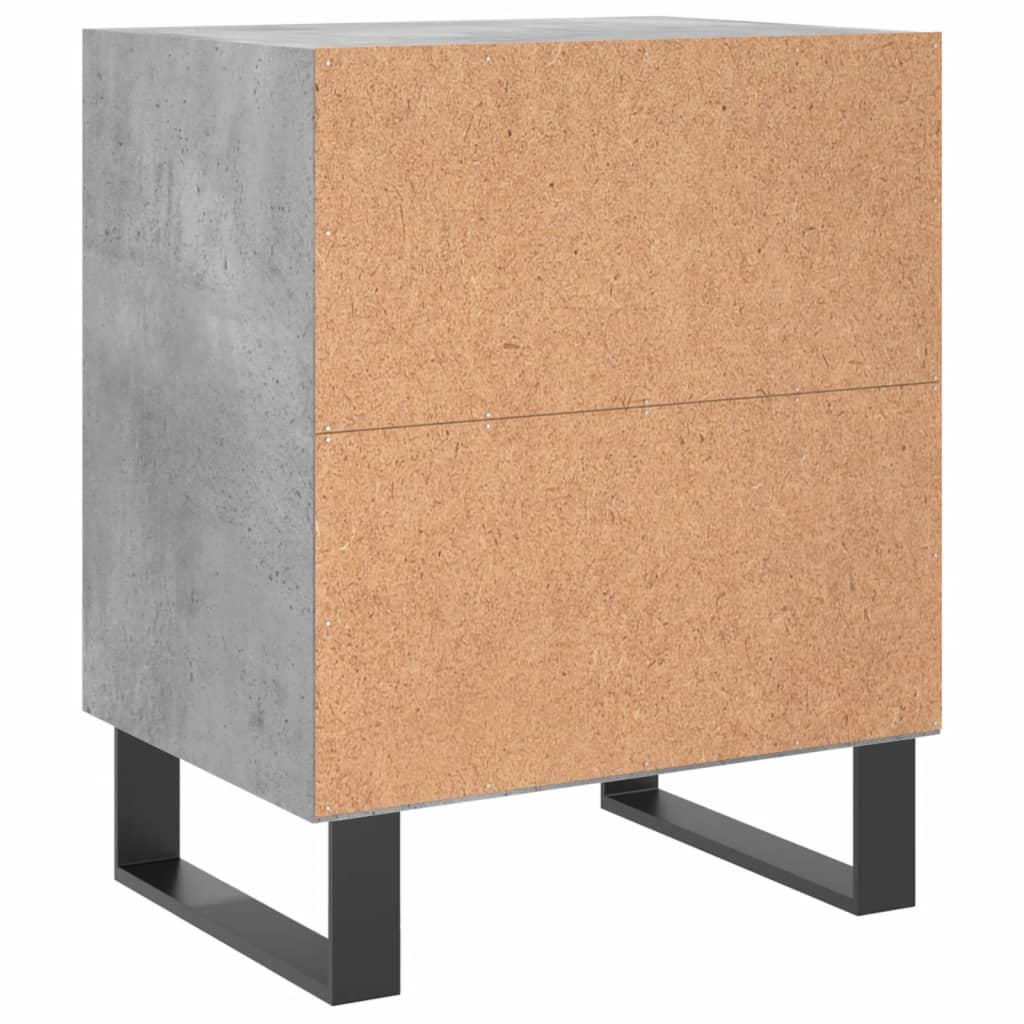 Nattbord 2 stk betonggrå 40x30x50 cm konstruert tre