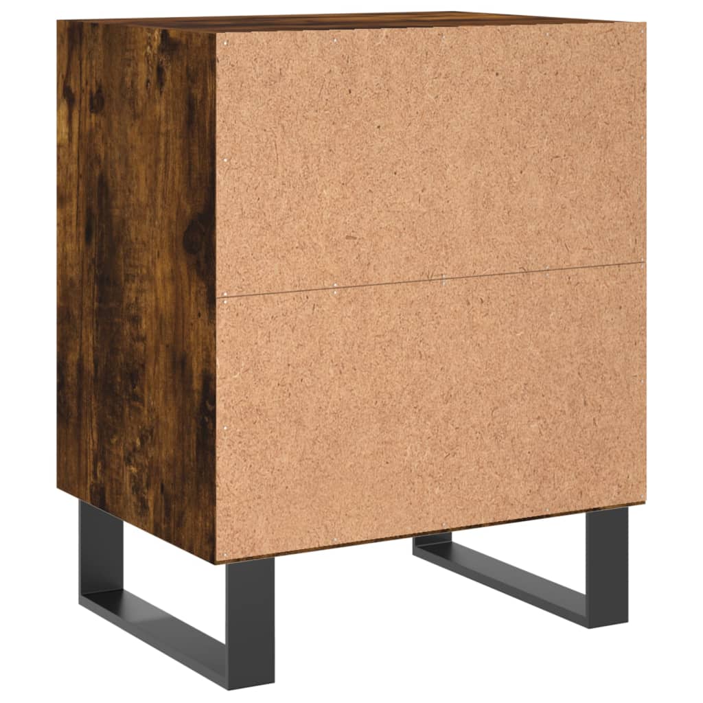 Nattbord 2 stk røkt eik 40x30x50 cm konstruert tre