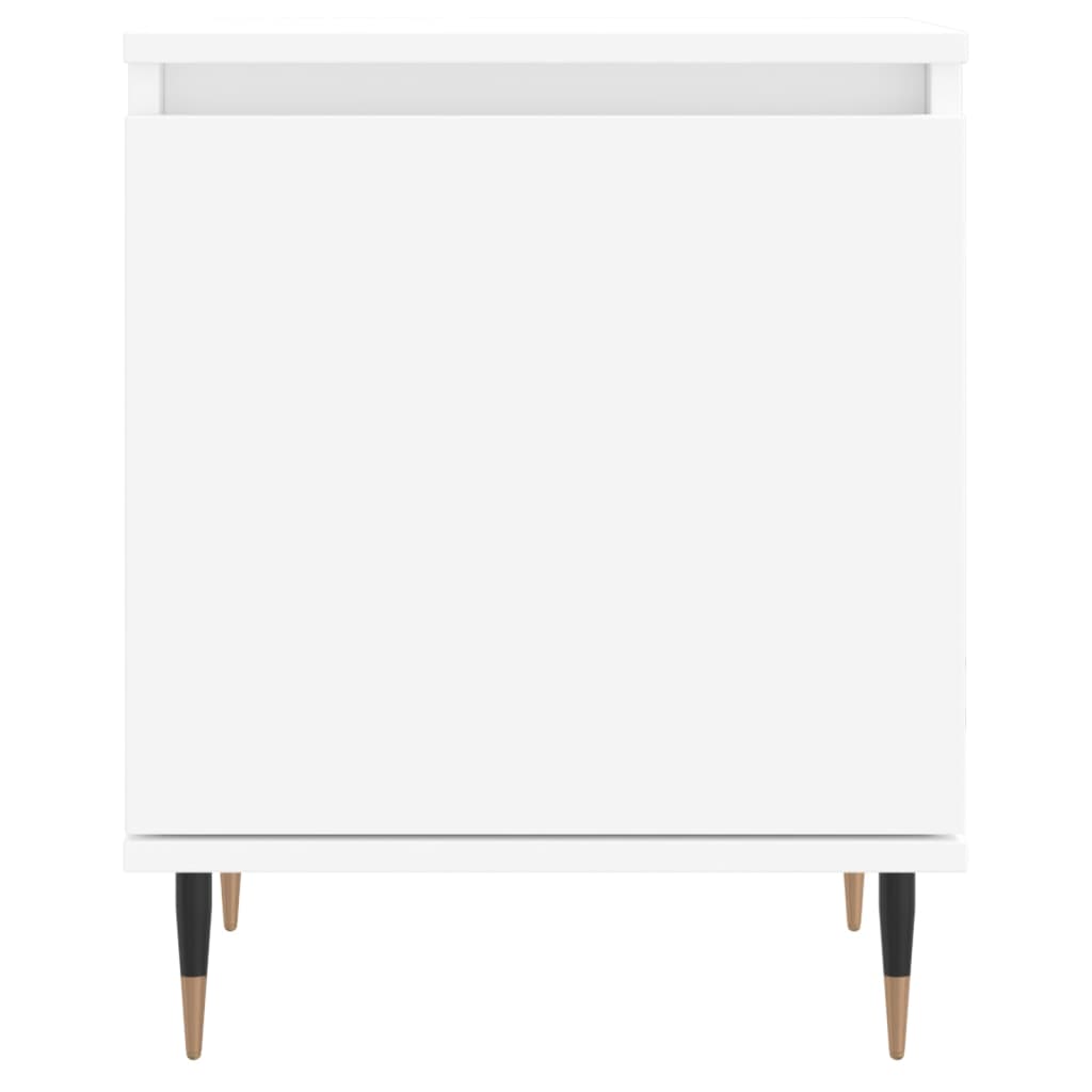 Nattbord 2 stk hvit 40x30x50 cm konstruert tre