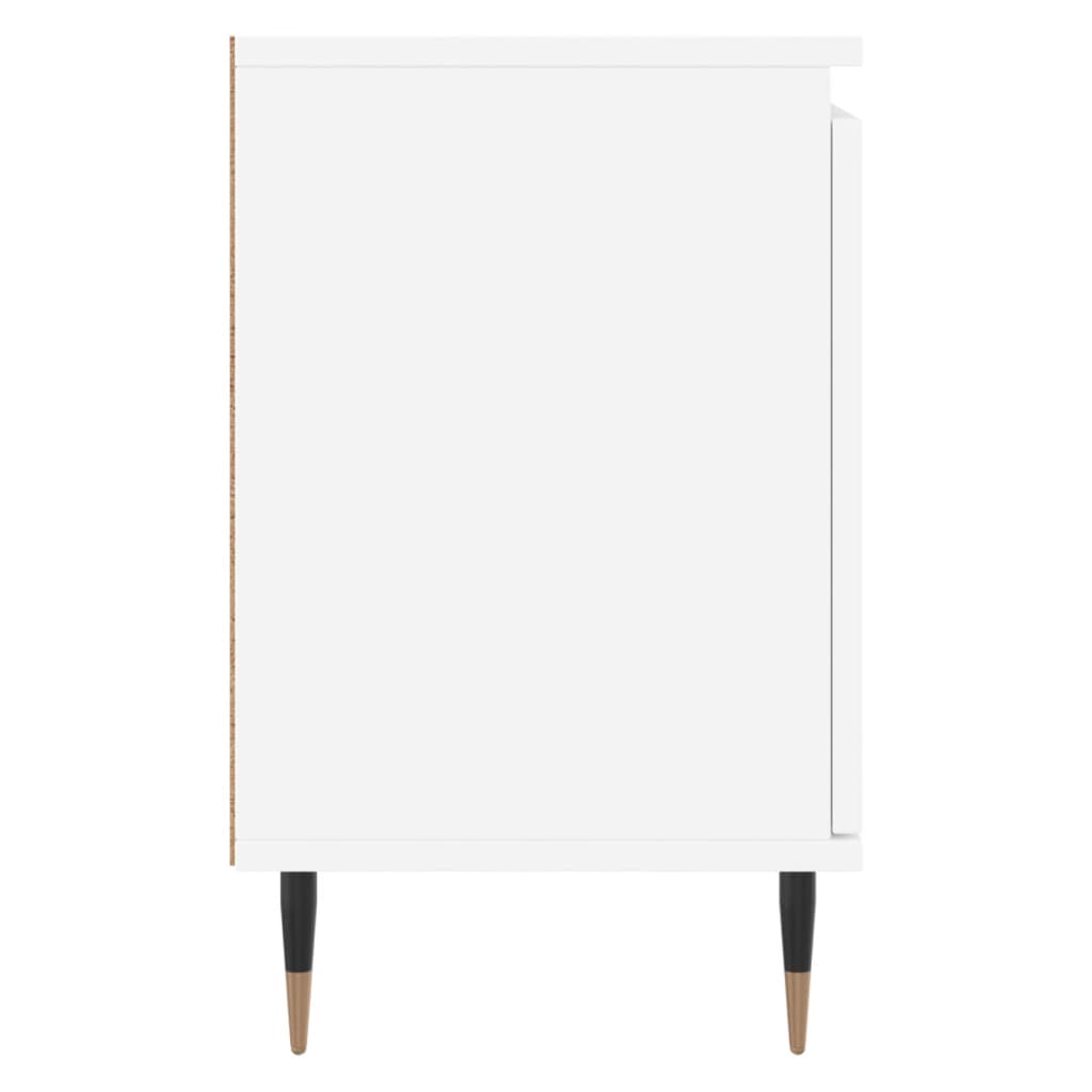 Nattbord 2 stk hvit 40x30x50 cm konstruert tre