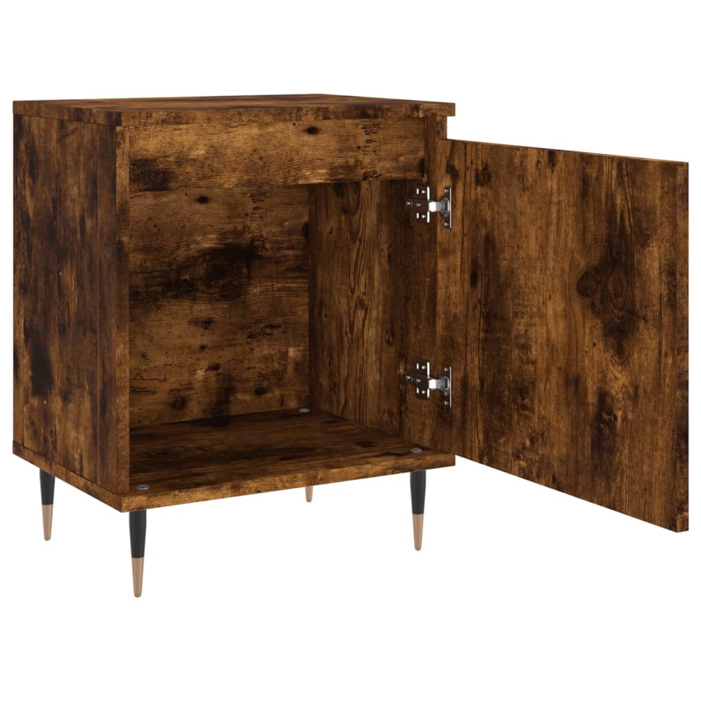 Nattbord 2 stk røkt eik 40x30x50 cm konstruert tre