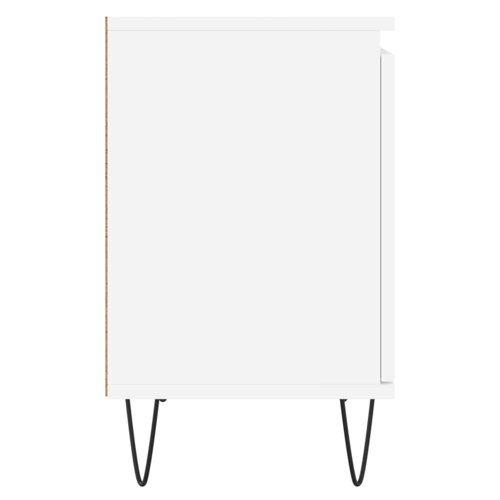Nattbord 2 stk hvit 40x30x50 cm konstruert tre