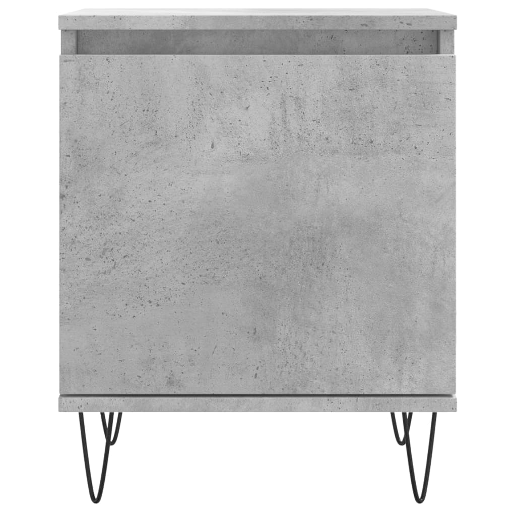 Nattbord 2 stk betonggrå 40x30x50 cm konstruert tre