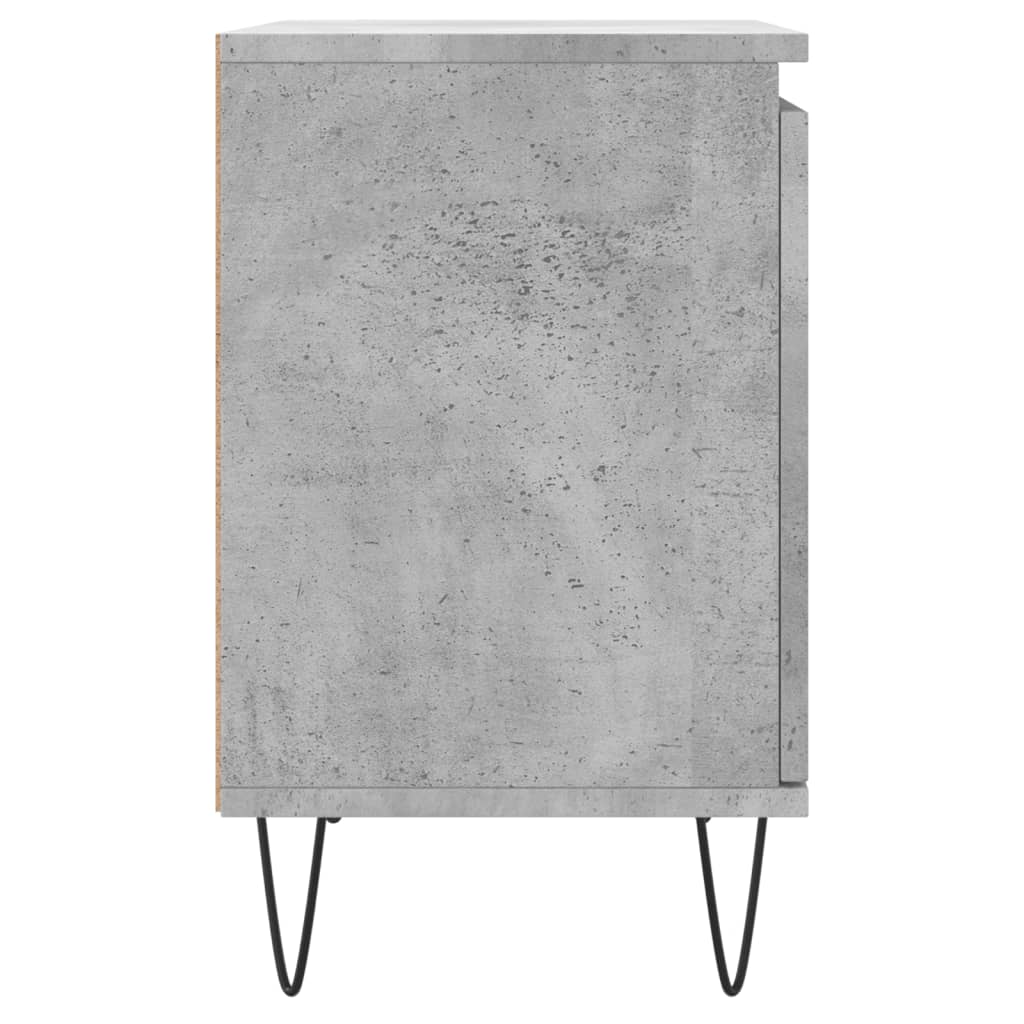 Nattbord 2 stk betonggrå 40x30x50 cm konstruert tre
