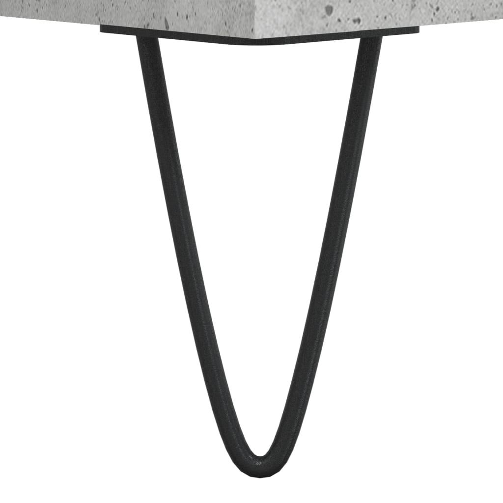 Nattbord 2 stk betonggrå 40x30x50 cm konstruert tre
