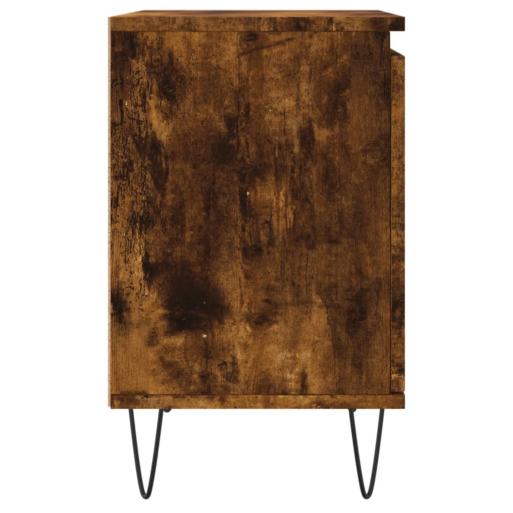 Nattbord 2 stk røkt eik 40x30x50 cm konstruert tre