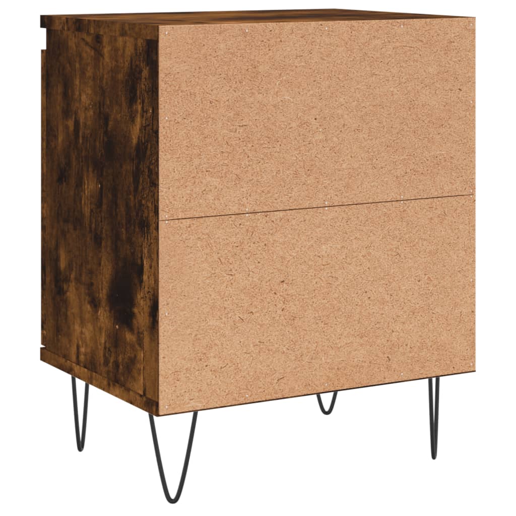 Nattbord 2 stk røkt eik 40x30x50 cm konstruert tre