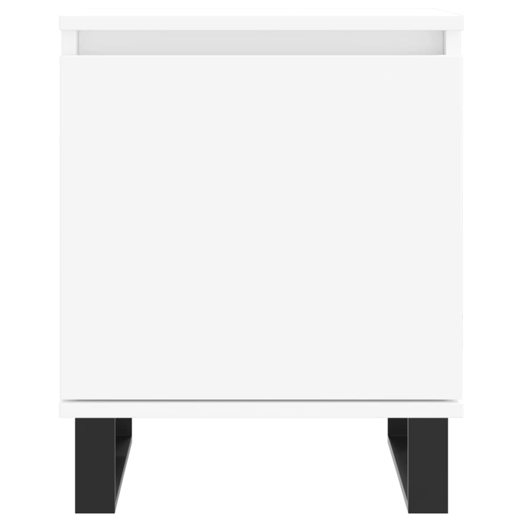 Nattbord 2 stk hvit 40x30x50 cm konstruert tre