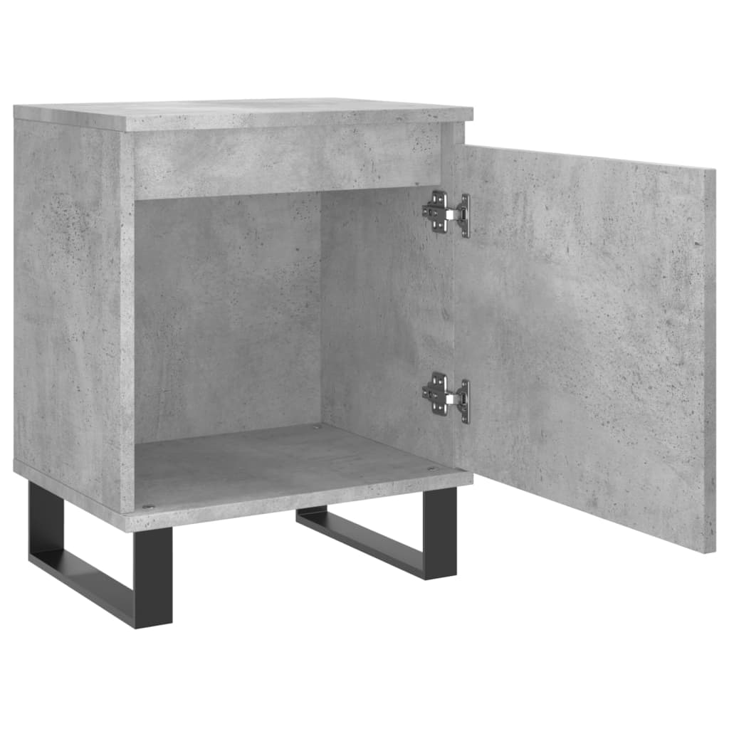 Nattbord 2 stk betonggrå 40x30x50 cm konstruert tre