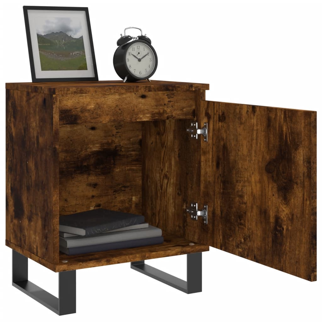 Nattbord 2 stk røkt eik 40x30x50 cm konstruert tre