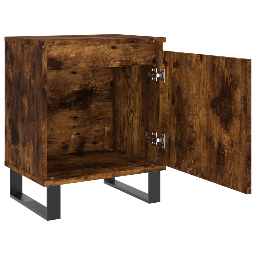 Nattbord 2 stk røkt eik 40x30x50 cm konstruert tre
